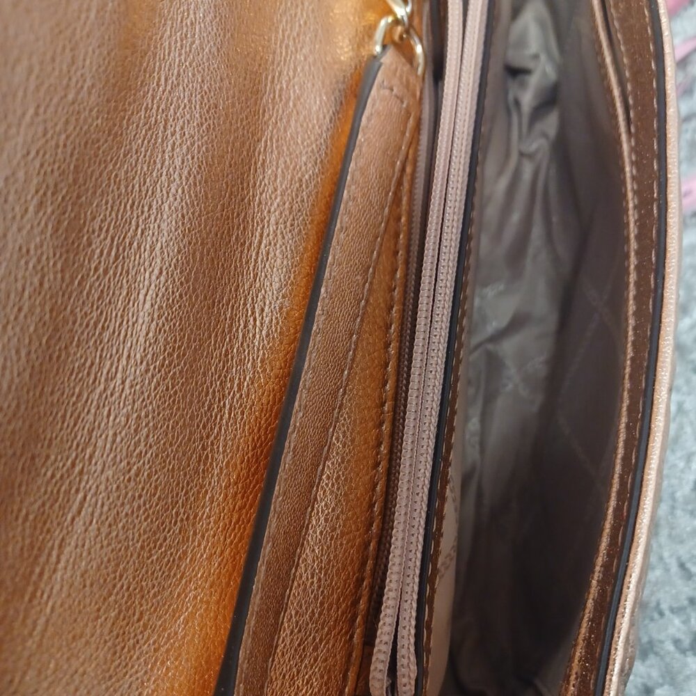 MICHAEL Michael Kors Metallic Rose  Sloan Quilted Leather Shoulder Crossbody Bag - Picture 11 of 12